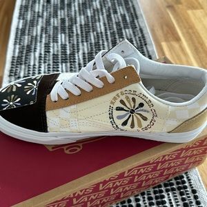 VANS old school patch work sneakers size 7.5 new with box
